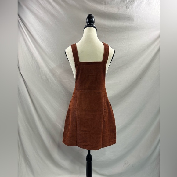 Zip Up Corduroy Overall Dress Rust - Picture 9 of 9
